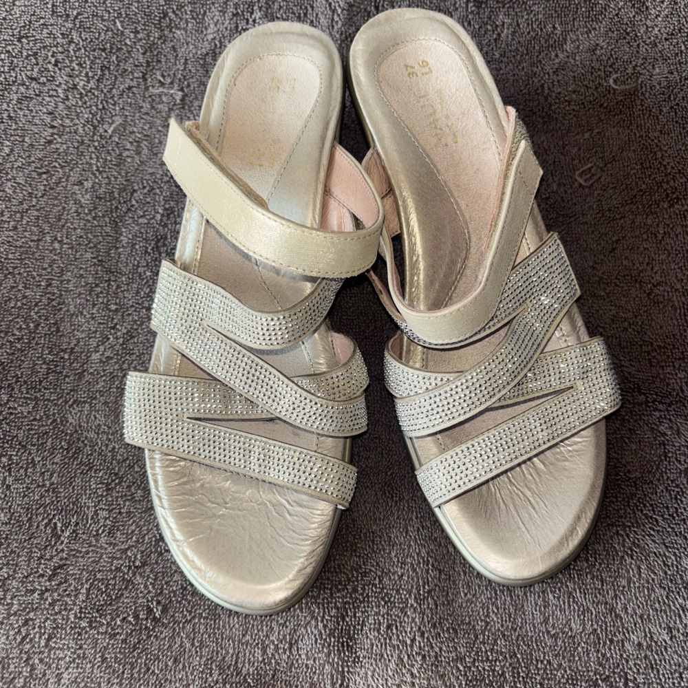 Naot Gold Strappy Sandals